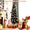 Costway 6FT Tinsel Tree Slim Pencil Christmas Tree Silver/Champagne Gold/Blue/Black